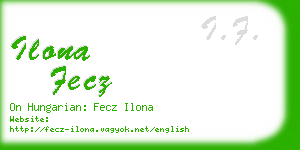 ilona fecz business card